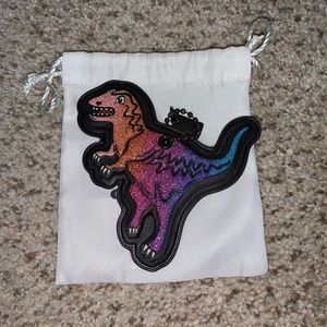 Coach Leather Rexy Hangtag Bag Charm in Black